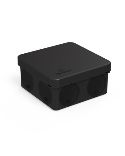 Коробка распред. 60-0210-9005м двухкомп. безгалогенная (HF) черная 80х80х40 (8шт/уп) Промрукав (60-0210-9005м) в Назрани Распределительные коробки Pintop.ru