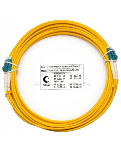 Шнур оптический duplex LC-LC 9/125 sm 7м LSZH Cabeus FOP(d)-9-LC-LC-7m в Назрани Патч-корды оптические Pintop.ru