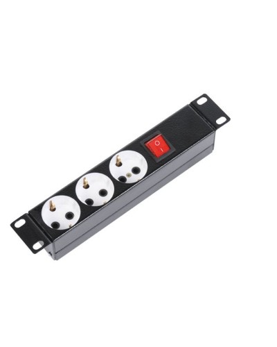 Блок силовых розеток 10 без шнура с выключателем, 3 розетки (черный) ЦМО БР-3П-10-9005 в Назрани Блоки розеток Pintop.ru