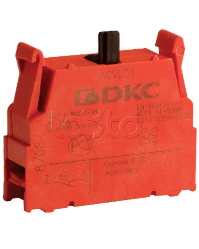 Блок контактный с клеммными зажимами (нормально-разомкнутый) DKC ACVL02 в Назрани Клеммные колодки Pintop.ru