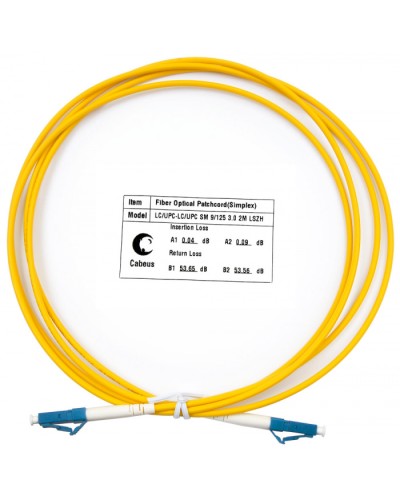 Шнур оптический simplex LC-LC 9/125 SM 2 м LSZH Cabeus FOP(s)-9-LC-LC-2M в Назрани Патч-корды оптические Pintop.ru