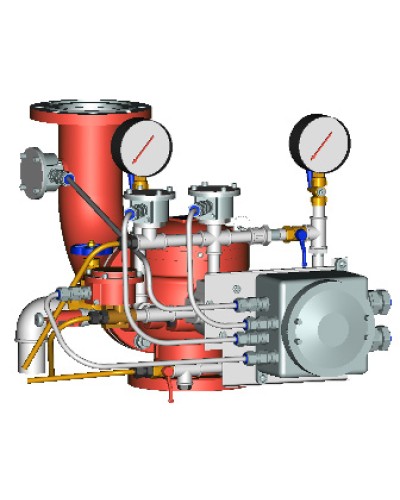 Узел управления с комбинированным приводом взрывозащищенный Спецавтоматика УУ-Д150/1,2(Р,Э24, ГО,07)-ВФ.УЗ.1 в Назрани Устройства пуска водяного пожаротушения Pintop.ru