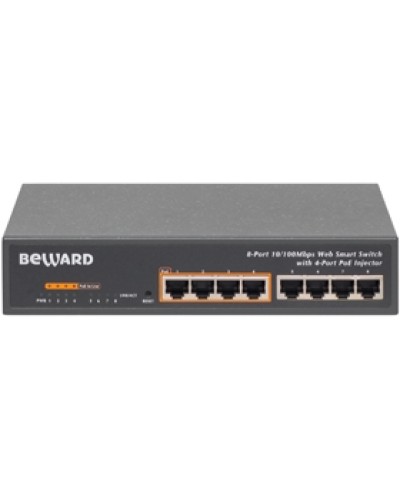 Коммутатор PoE 8-портовый Beward STW-8P4 в Назрани Коммутаторы Pintop.ru
