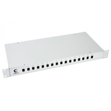 Бокс оптический 19" на 16 SC/LC портов Cabeus FO-19-16SC