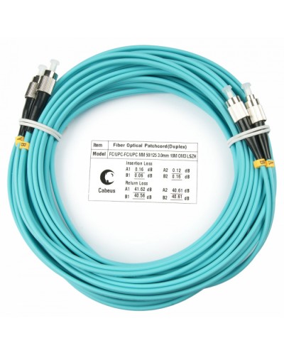Шнур оптический duplex FC-FC 50/125 mm OM3 25м LSZH Cabeus FOP-50-FC-FC-25m в Назрани Патч-корды и пигтейлы Pintop.ru