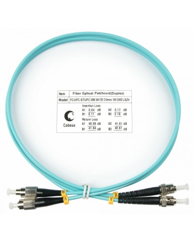 Шнур оптический duplex FC-ST 50/125 mm OM3 1м LSZH Cabeus FOP-50-FC-ST-1m в Назрани Патч-корды и пигтейлы Pintop.ru