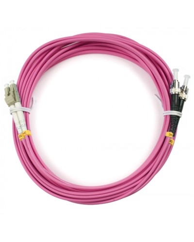 Шнур оптический duplex LC-ST 50/125 mm OM4 5м LSZH Cabeus FOP-50-OM4-LC-ST-5m в Назрани Патч-корды оптические Pintop.ru