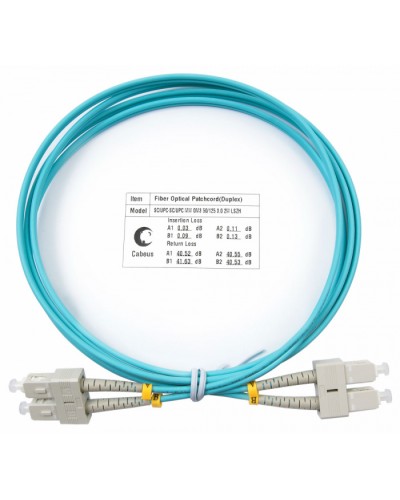 Шнур оптический duplex SC-SC 50/125 mm OM3 1,5м LSZH Cabeus FOP-50-SC-SC-1,5m в Назрани Патч-корды и пигтейлы Pintop.ru