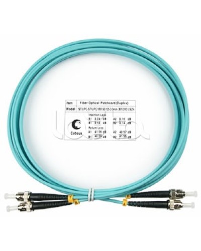 Патч-корд волоконно-оптический MM 50/125 duplex ST-ST LSZH (3 м) Cabeus FOP-50-ST-ST-3m в Назрани Патч-корды оптические Pintop.ru