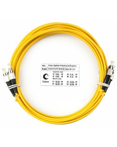 Шнур оптический SM 9/125 duplex FC/FC (5 м) Cabeus FOP(D)-9-FC-FC-5M в Назрани Патч-корды оптические Pintop.ru