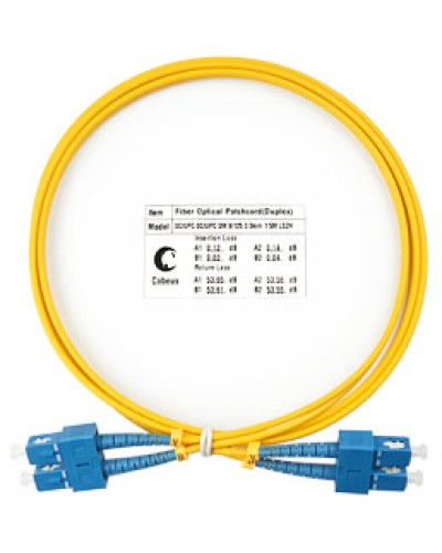 Патч-корд волоконно-оптический SM 9/125 duplex SC/SC LSZH (1,5 м) Cabeus FOP(d)-9-SC-SC-1,5M в Назрани Патч-корды оптические Pintop.ru