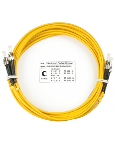 Шнур оптический duplex ST-ST 9/125 sm 10м LSZH Cabeus FOP(d)-9-ST-ST-10m в Назрани Патч-корды оптические Pintop.ru