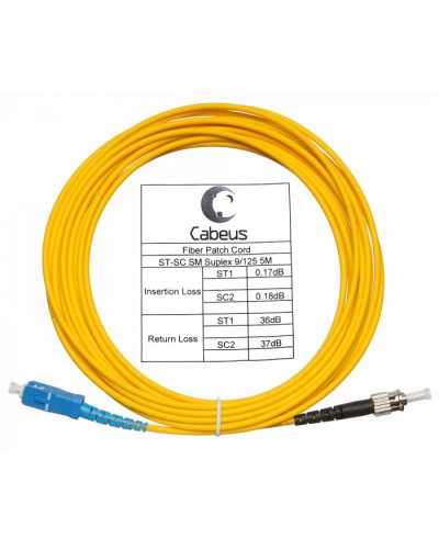 Шнур оптический simplex SC-ST 9/125 sm 25м LSZH Cabeus FOP(s)-9-SC-ST-25m в Назрани Патч-корды оптические Pintop.ru