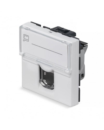 Модуль Keystone Jack RJ-45(8P8C), 180 градусов, категория 6, экранированная Cabeus (KJ-RJ45-Cat.6-SH-180T-FP-L-45) в Назрани Модули Keystone Pintop.ru