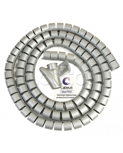 Рукав спиральный пластиковый для кабеля д.25 мм (2 м) и инструмент ST-25 Cabeus PCB-25 в Назрани Аксессуары для кабель-канала Pintop.ru