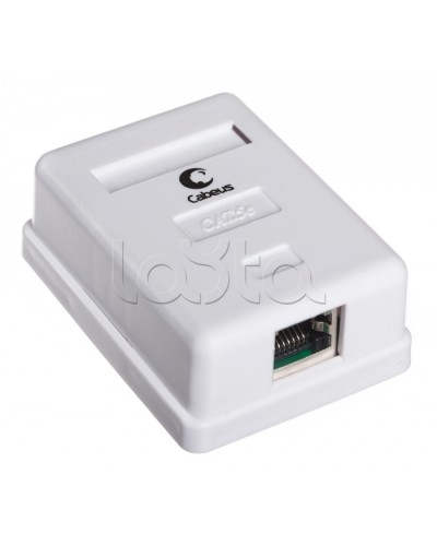 Розетка компьютерная RJ-45(8P8C), категория 5e, экранированная, одинарная, внешняя, Dual IDC(110&Krone type) Cabeus WS-8P8C-Cat.5e-SH-1 в Назрани Розетки компьютерные и телефонные Pintop.ru