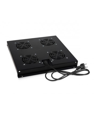 Модуль вентиляторный с 4-я вентиляторами, цвет черный (RAL 9004) Cabeus (TRAY-SC-120-BK) в Назрани Вентиляторные модули Pintop.ru