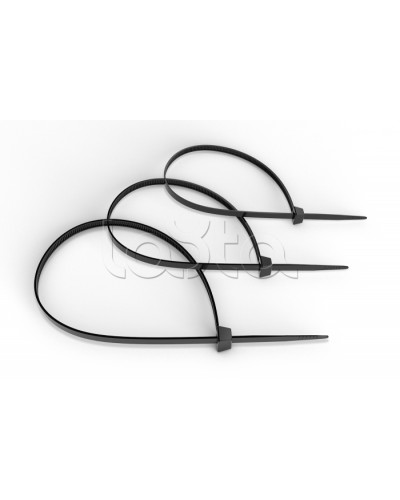 Стяжка нейлоновая неоткрывающаяся, безгалогенная (halogen free), 250x3.6мм, черная (100 шт) Cabeus CTBL-250 в Назрани Аксессуары для кабель-канала Pintop.ru