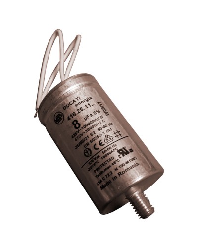 Конденсатор 8 мкФ с гибкими выводами и болтом Came 119RIR339 в Назрани Запчасти для шлагбаумов и автоматики Pintop.ru