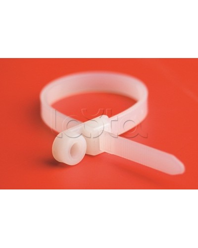 Хомут P6.6 с основанием, белый, 4,8x200 DKC 252205-M в Назрани Стяжки-хомуты Pintop.ru