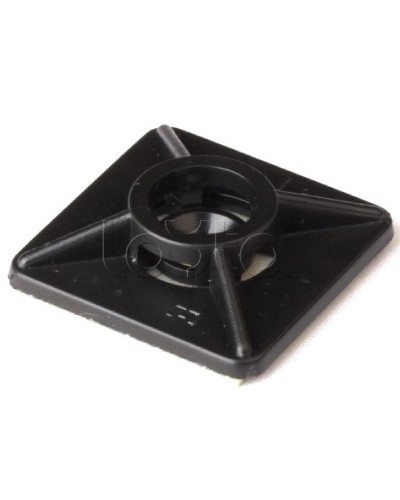 Монтажная база двойная самоклеящаяся, черная, 19х19 DKC 25469 в Назрани Крепежные изделия Pintop.ru