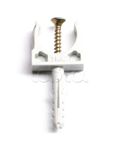 Держатель с защелкой и дюбелем, д.20 мм DKC 51320 в Назрани Держатели, клипсы, скобы Pintop.ru