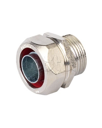 Муфта металлорукав-коробка, ф10мм, IP40/IP44/IP66/IP67, М16х1,5 наружная резьба DKC (6014-1016) в Назрани Повороты, муфты, тройники Pintop.ru