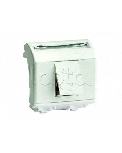 Тел.роз. RJ12, 6P6C, Brava, белая, 2мод DKC 76121B в Назрани Блоки розеток Pintop.ru