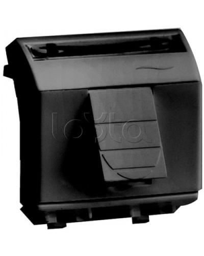 Компьютерная розетка RJ-45, кат.6A 8P8C, Hyperline, Dual IDC: 110&Krone Brava, черн., 2мод DKC 77679N в Назрани Розетки компьютерные и телефонные Pintop.ru