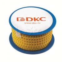Колечко маркировочное 4, 2.5-4мм. черное на желтом DKC AZO304BY
