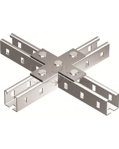 Пластина соединительная Х-обр., горячеоцинкованная DKC BMD1041HDZ в Назрани Аксессуары для лотков Pintop.ru