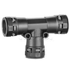 Тройник DN 36/36/36 мм, полиамид, цвет черный DKC PAT36N