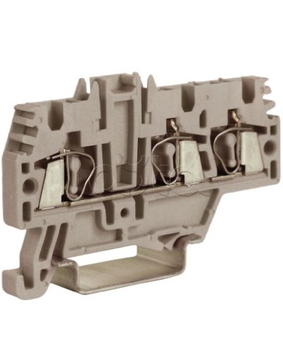 Зажим 2,5 кв.мм серый 1 ввод/2 вывода DKC ZHM510GR в Назрани Держатели, клипсы, скобы Pintop.ru