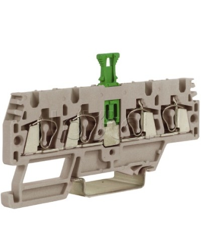 Зажим, 2 ввод/2 вывода, серый 2,5 кв.мм, с размыкателем DKC ZHMS10GR в Назрани Держатели, клипсы, скобы Pintop.ru