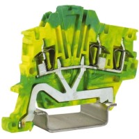 Зажим для заземления, 1 ввод/2 вывода, 1,5 кв.мм желто-зеленый DKC ZHT410