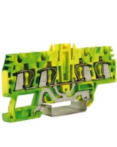 Зажим для заземления, 2 ввод/2 вывода, 2,5 кв.ммжелто-зеленый DKC ZHT520-RET в Назрани Держатели, клипсы, скобы Pintop.ru