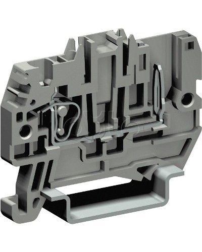 Пружинная проходная клемма со штыревым контактом. Серая. 2,5 кв. мм. DKC ZHVP300GR-RET в Назрани Аксессуары для лотков Pintop.ru