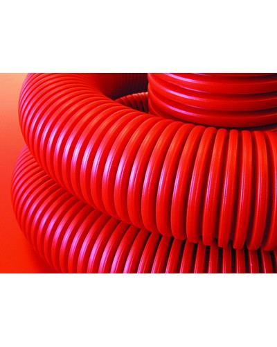 Труба гибкая двустенная для каб. канализации д.75мм, цвет черный, 100м, с протяжкой DKC 121975A100 в Назрани Труба гофрированная Pintop.ru