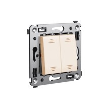 Переключатель двухклавишный в стену, "Avanti", "Ванильная дымка" DKC 4405114