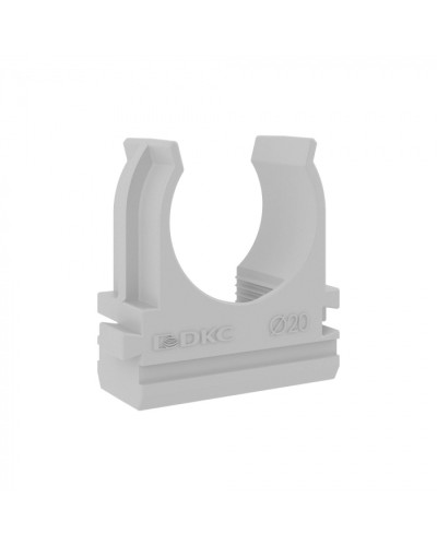 Держатель-клипса быстрого монтажа, для крепления труб, ф20мм, пластик, RAL 7035 DKC 51020M в Назрани Держатели, клипсы, скобы Pintop.ru