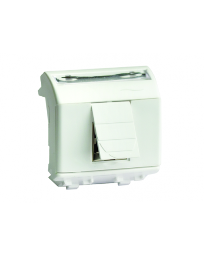 Розетка USB 2.0, со шторкой, белый RAL 9010, 1 разъем, 2М, BRAVA DKC 76202B в Назрани Аксессуары для стоек и шкафов Pintop.ru