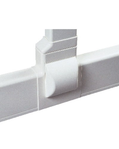 Тройник для плинтусного короба 100х40 мм с отводом на короб 90х40 мм, белый DKC AIR10047 в Назрани Повороты, муфты, тройники Pintop.ru