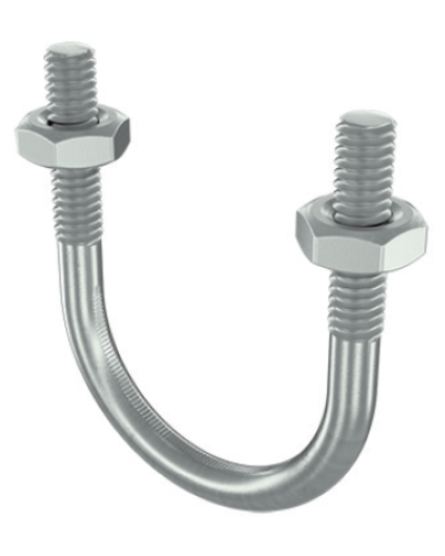 Скоба монтажная U-образная с резьбой М6 с гайками для труб d 1/2 DKC BHU11012 в Назрани Держатели, клипсы, скобы Pintop.ru