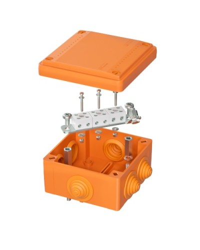 Коробка пластиковая FS с кабельными вводами и клеммниками, IP55,100х100х50мм, 6р, 4мм.квDKC (FSB11604) в Назрани Распределительные коробки Pintop.ru