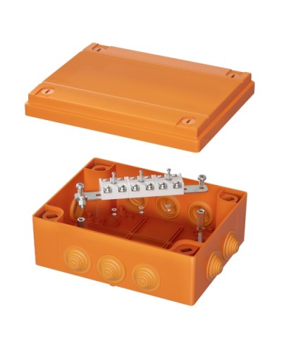 Коробка распределительная IP55, пластиковая с кабельными вводами и клеммниками 240х190х90мм DKC FSK41610 в Назрани Распределительные коробки Pintop.ru