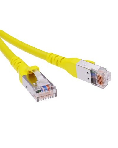 Патч-корд экранированный CAT6A SF/UTP 4х2, LSZH, желтый, 1м DKC RN6ASF4510YL в Назрани Патчкорды (медные) Pintop.ru