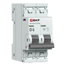 Автоматический выключатель 2P 6А (D) 6кА ВА 47-63N EKF PROxima (M636206D)
