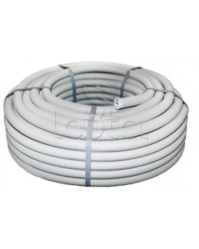 Труба гофр. ПВХ тяжелая с протяжкой d25 мм (75 м) серая EKF-Plast (tg-z-25-t) в Назрани Труба гофрированная Pintop.ru