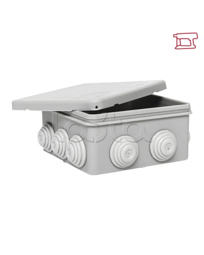 Коробка распределительная КМР-030-014 с крышкой (100х100х50), 10 мембр. вводов IP55 EKF (plc-kmr-030-014) в Назрани Распределительные коробки Pintop.ru