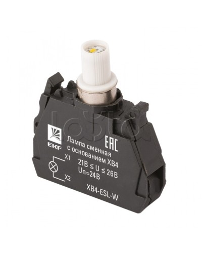 Лампа сменная c основанием XB4 белая 24В EKF PROxima (XB4-ESL-W) в Назрани Источники света(Лампы) Pintop.ru